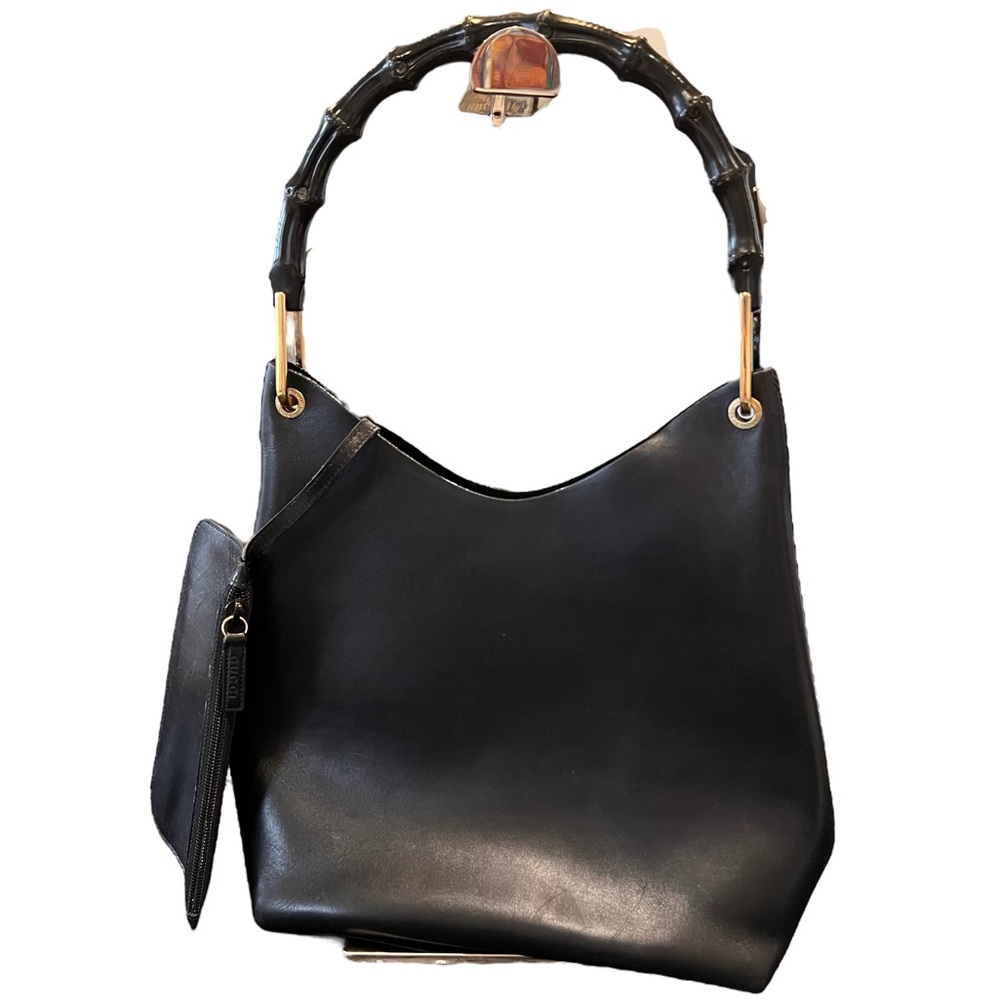 Gucci Vintage Leather Shoulder Bag With Pouch - Picture 2 of 9